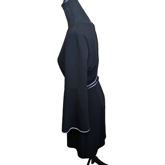 Adrianna Papell Mini Dress Black Long Sleeve Classic Casual Office US Size 6 - Picture 4 of 11